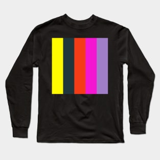 bright colorful abstract art pattern Long Sleeve T-Shirt